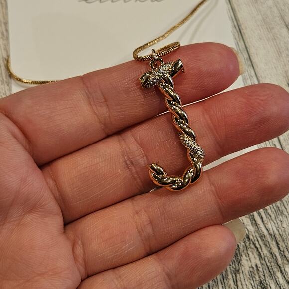 Ettika Women's 18K Gold-plated & Cubic Zirconia Initial J Pendant Necklace - Picture 4 of 6